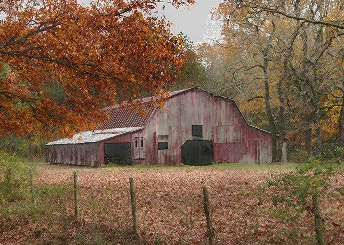 Landscape Greeting Card featuring the photograph Fall Barn #1 by Robert Camp