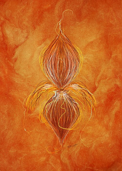 Fleur De Lys Greeting Card featuring the painting Fleur de lys #1 by Brenda Bryant