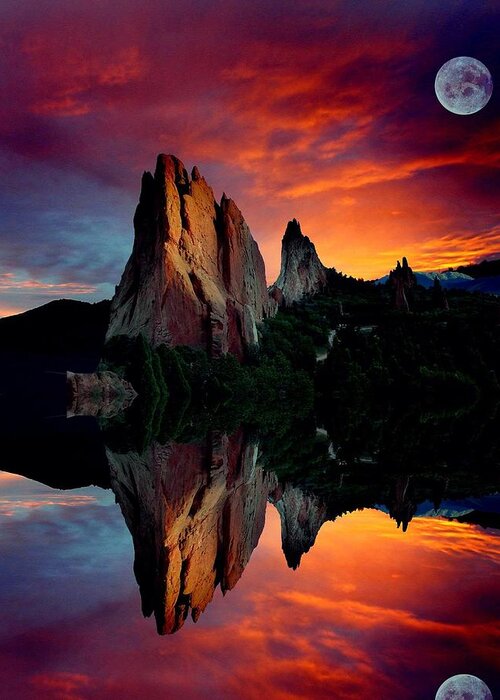 Colorado Springs Greeting Card featuring the photograph Garden Reflections by John Hoffman