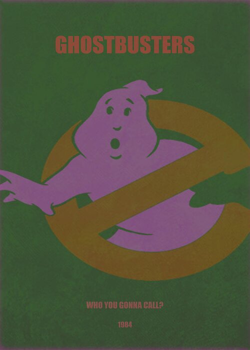 Ghostbusters Greeting Card featuring the digital art Ghostbusters Movie Poster #1 by Brian Reaves