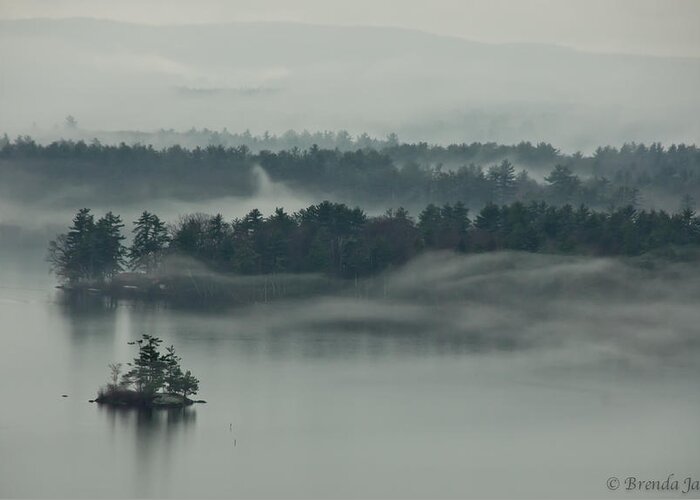 Belknap Mountains Greeting Card featuring the photograph Ghosts of Melvin Bay #1 by Brenda Jacobs