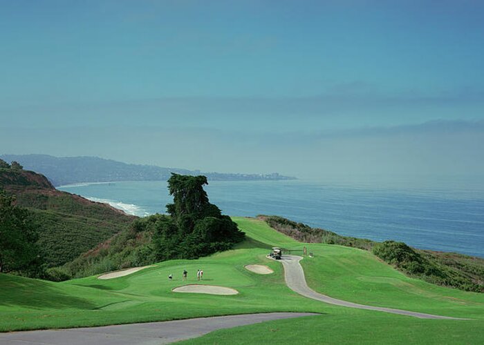 Photography Greeting Card featuring the photograph Golf Course At The Coast, Torrey Pines #1 by Panoramic Images