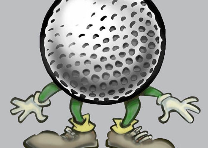 Golf Greeting Card featuring the digital art Golf by Kevin Middleton