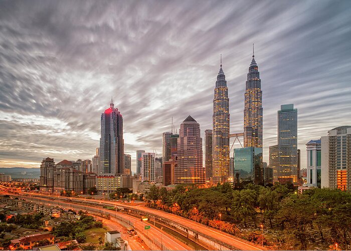 Treetop Greeting Card featuring the photograph Good Morning Kuala Lumpur #1 by Www.imagesbyhafiz.com