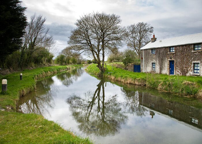 Grand Greeting Card featuring the photograph Grand Canal at Miltown #1 by Ian Middleton