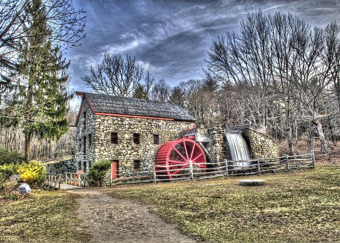 Mill Greeting Card featuring the photograph Grist Mill Sudbury #1 by Adam Green