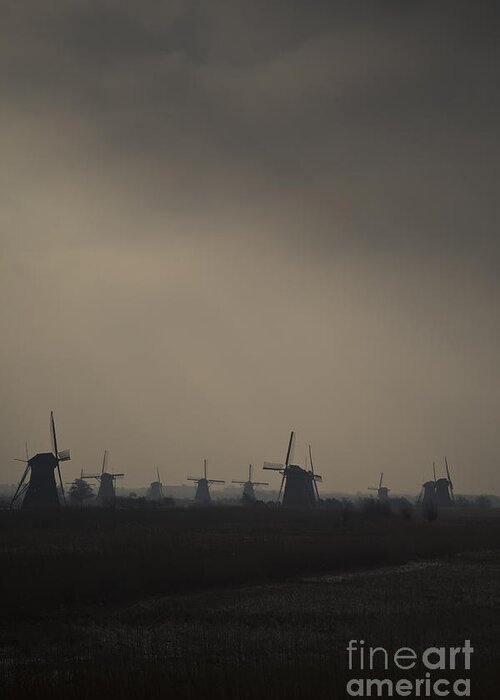 Agriculture Greeting Card featuring the photograph Kinderdijk #1 by Maria Heyens