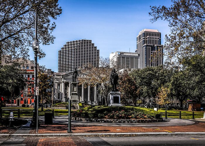America Greeting Card featuring the photograph Lafayette Square in NOLA #1 by Chris Smith