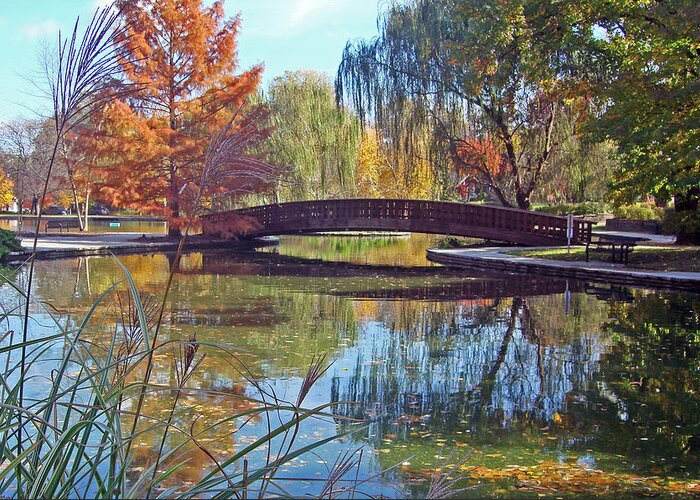 Park Greeting Card featuring the photograph Loose Park in Autumn #1 by Ellen Tully