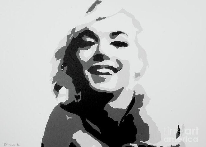 Marilyn Monroe Greeting Card featuring the painting Marilyn Monroe #2 by Katharina Bruenen