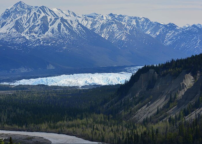 Alaska Greeting Card featuring the photograph Matanuska Glacier #1 by Andrew Matwijec