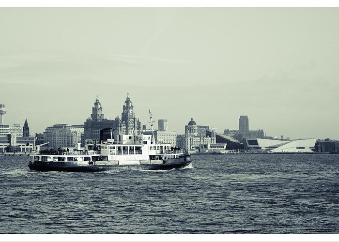 Liverpool Museum Greeting Card featuring the photograph Mersey Ferry by Spikey Mouse Photography
