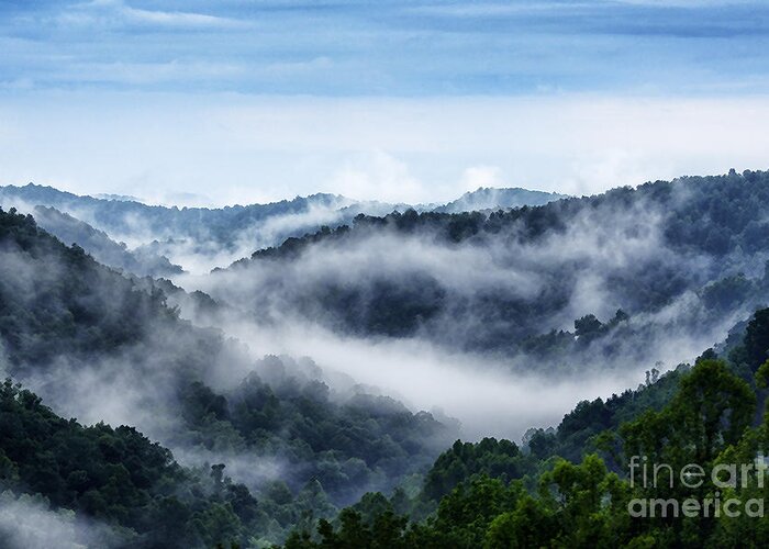 Mist Greeting Card featuring the photograph Misty Mountains #1 by Thomas R Fletcher