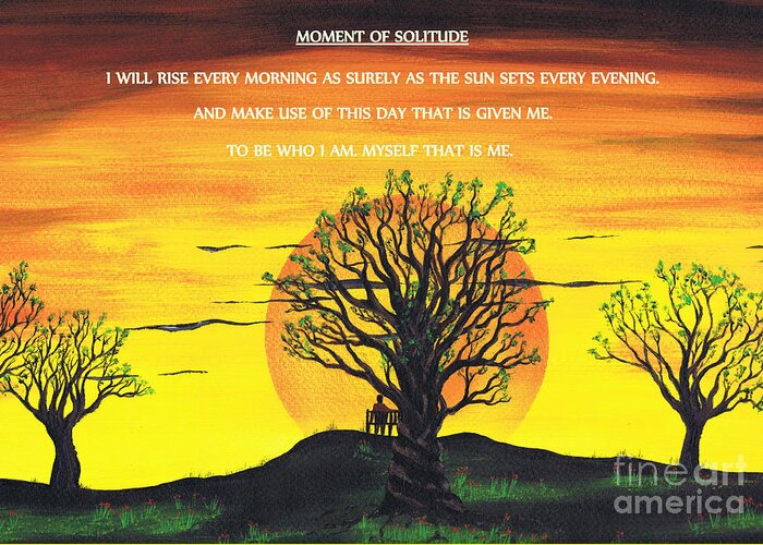  Solitude Greeting Card featuring the mixed media Moment Of Solitude #1 by Kenneth Clarke