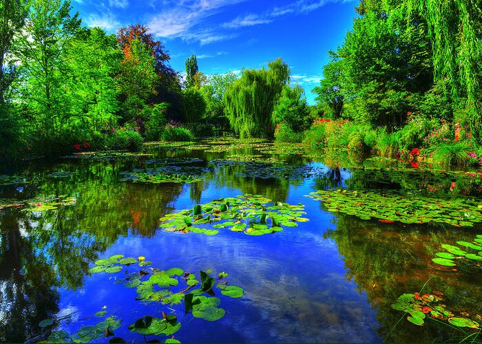 Monet Greeting Card featuring the photograph Monet's lily pond #2 by Midori Chan
