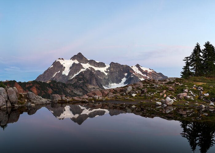 Alpine Greeting Card featuring the photograph Mount Shuksan by Michael Russell