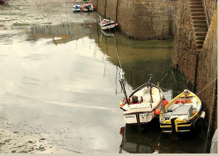 Boats Greeting Card featuring the photograph Mousehole #1 by Jolly Van der Velden