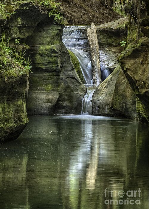 Waterfalls Greeting Card featuring the photograph Ohio Waterfall #1 by David Waldrop