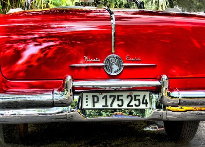 Cuba Greeting Card featuring the photograph Old Car #1 by Perry Frantzman