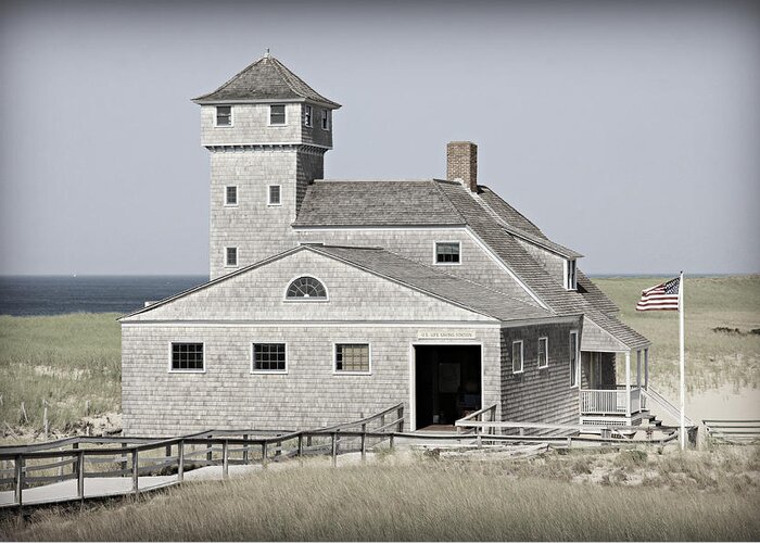 Cape Cod Greeting Card featuring the photograph Old Harbor Lifesaving Station -- Cape Cod #1 by Stephen Stookey