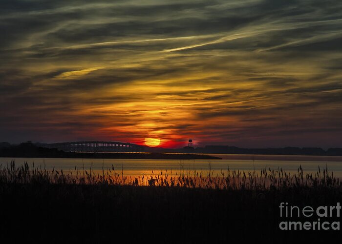 Sunset Greeting Card featuring the photograph Outer Banks Sunset #1 by Ronald Lutz