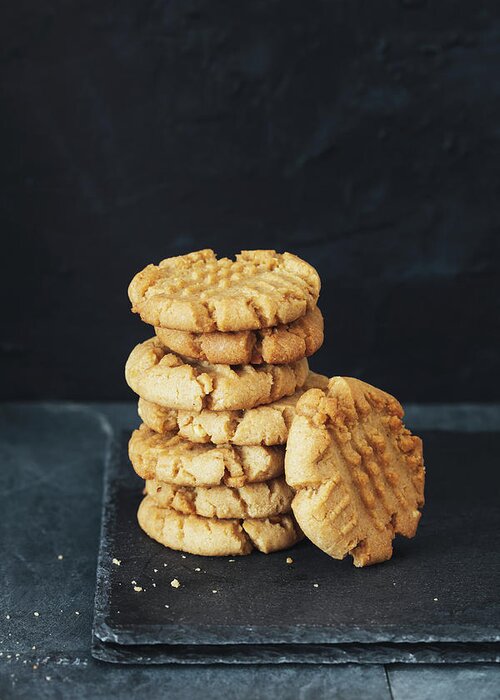 Breakfast Greeting Card featuring the photograph Peanut Butter Cookies #1 by Eugene Mymrin