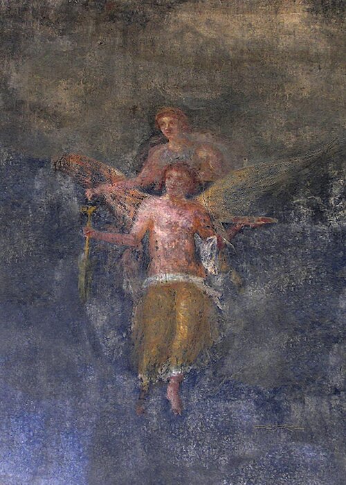 Pompeii Greeting Card featuring the painting Pompeii Angels #1 by Patrick J Osborne