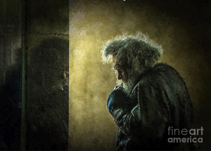Homeless Greeting Card featuring the photograph Portrait of the homeless by Sheila Smart Fine Art Photography