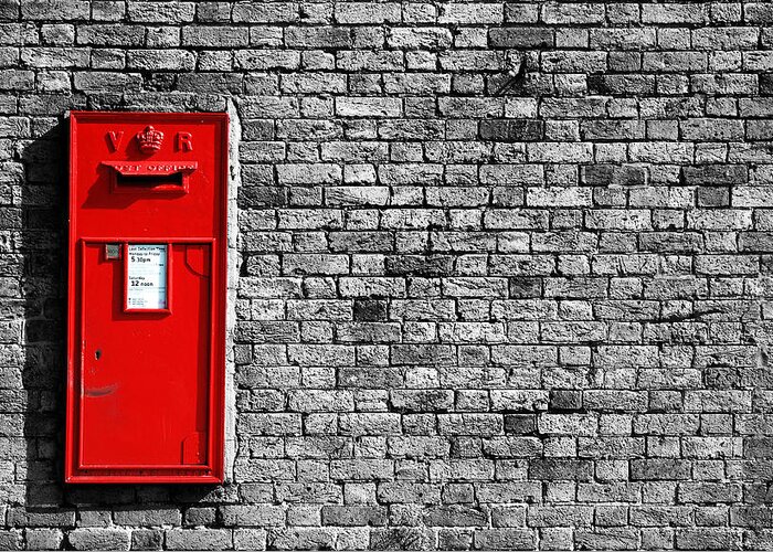 Post Greeting Card featuring the photograph Post Box #1 by Mark Rogan