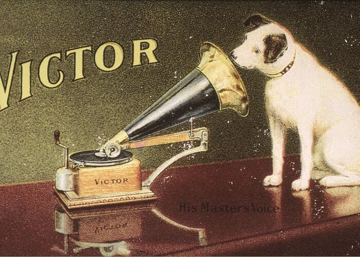1906 Greeting Card featuring the painting Rca Victor Trademark #1 by Granger