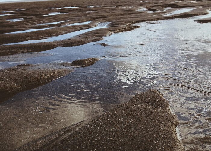 Anderby Creek Greeting Card featuring the photograph Ripples in the Sand #1 by Gemma Knight