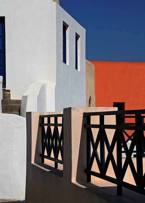 Architecture Greeting Card featuring the photograph Santorini, Greece by Richard Krebs