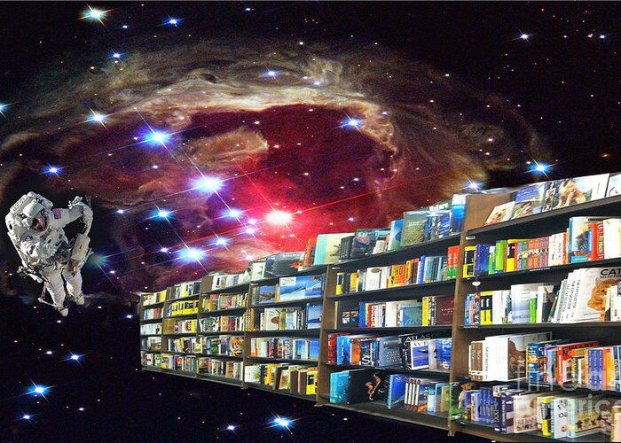Science Fiction Greeting Card featuring the photograph Science Fiction Reading #1 by Larry Mulvehill