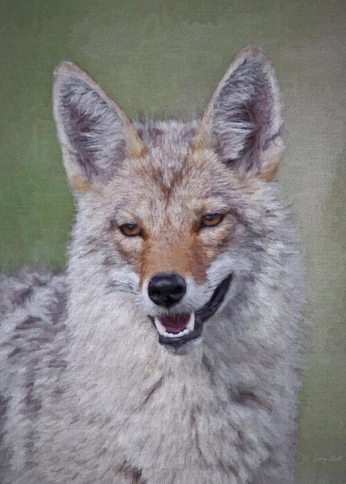 Nature Greeting Card featuring the digital art Smiley Wiley E Coyote #1 by Gerry Sibell