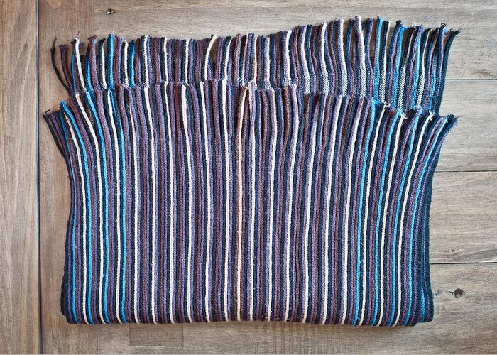 Accessories Greeting Card featuring the photograph Striped scarf #1 by Tom Gowanlock
