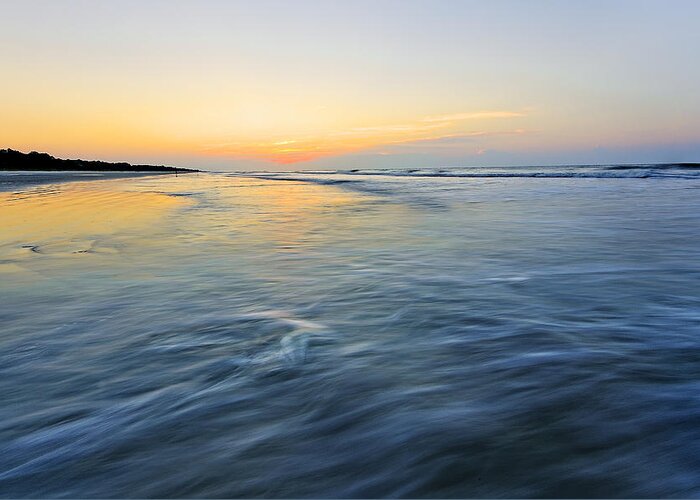 Atlantic Ocean Greeting Card featuring the photograph Sunrise on Hilton Head Island by Peter Lakomy