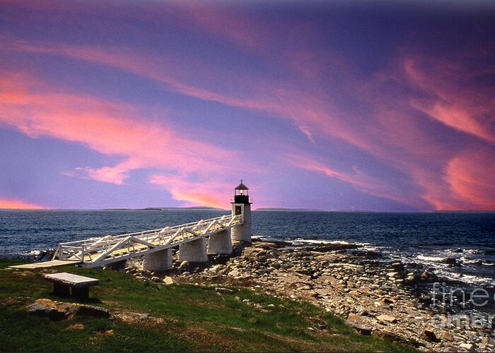 Lighthouses Greeting Card featuring the photograph Sunrise #2 by Skip Willits