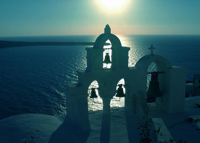Coletteguggenheim Greeting Card featuring the photograph Sunset Santorini Greece #1 by Colette V Hera Guggenheim
