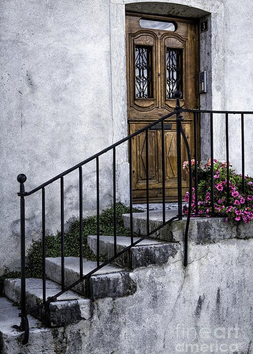 Leysin Greeting Card featuring the photograph Swiss Front Porch #2 by Timothy Hacker