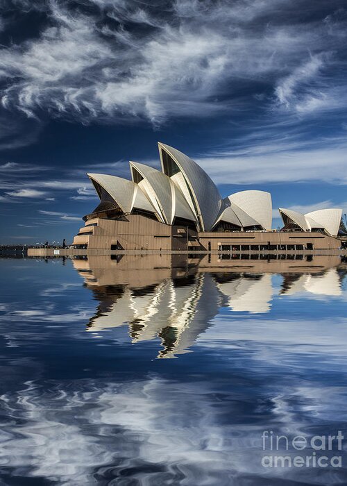 Sydney Opera House Greeting Card featuring the photograph Sydney Opera House reflection by Sheila Smart Fine Art Photography