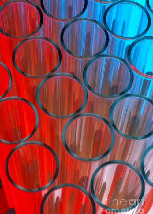 Chemistry Greeting Card featuring the photograph Test Tubes #5 by Charlotte Raymond