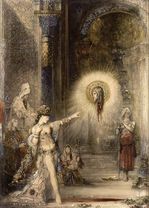 Gustave Moreau Greeting Card featuring the painting The Apparition by Gustave Moreau