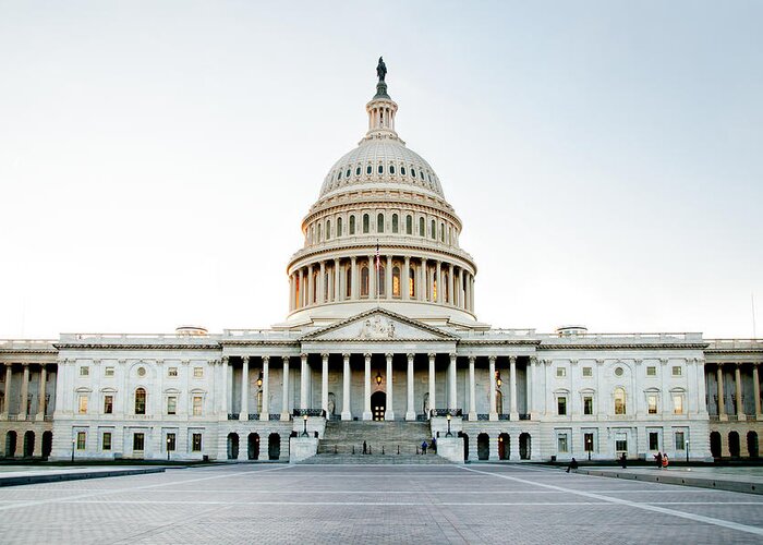 Washington Dc Greeting Card featuring the photograph The Capitol #1 by Greg Fortier