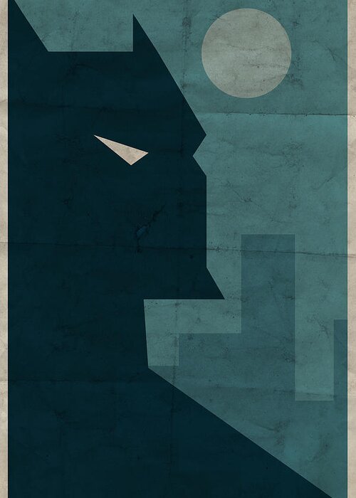 Batman Greeting Card featuring the digital art The Dark Knight #1 by Michael Myers