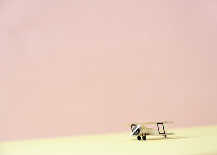 Shadow Greeting Card featuring the photograph The Model Of The Airplane Made Of The #1 by Yagi Studio
