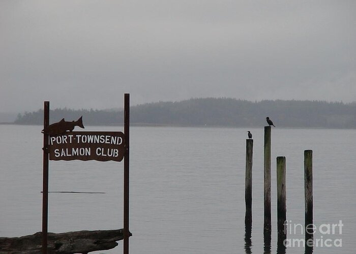 Port Townsend Salmon Club Greeting Card featuring the photograph The Salmon Club by Laura Wong-Rose