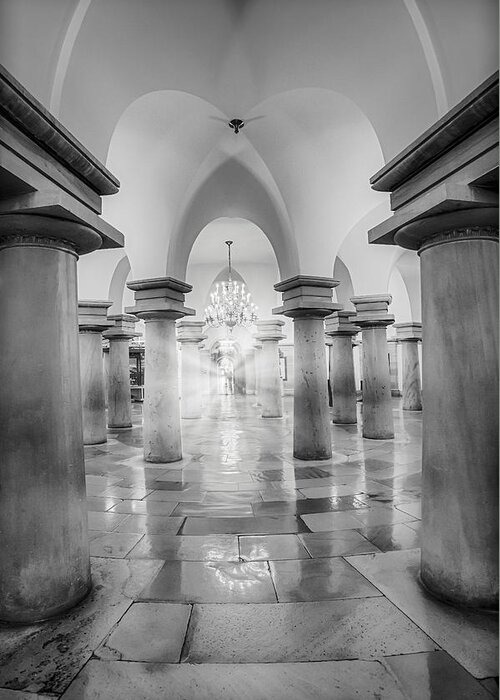 District Of Columbia Greeting Card featuring the photograph United States Capitol Crypt #1 by Susan Candelario