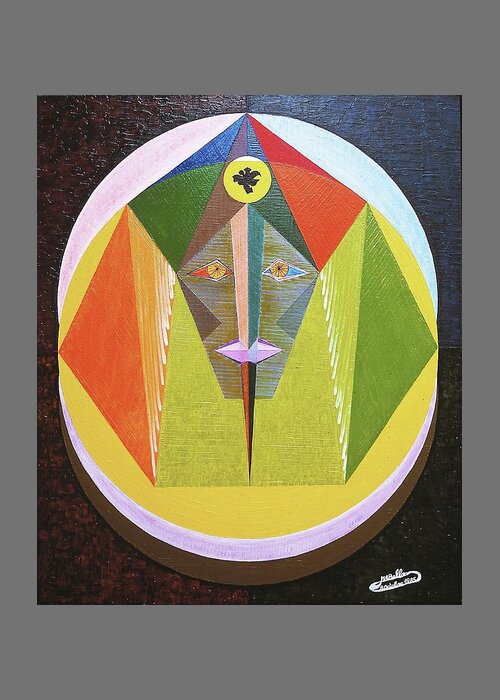Spirituality Greeting Card featuring the painting Vaillance by Michael Bellon