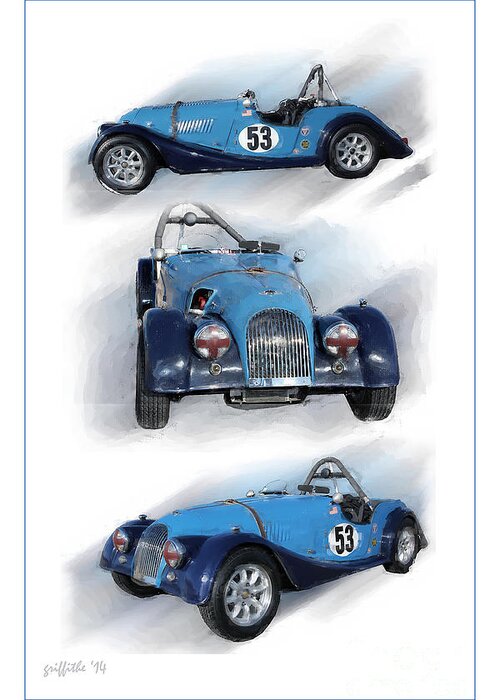 Race Cars Greeting Card featuring the photograph Vintage 13 #1 by Tom Griffithe