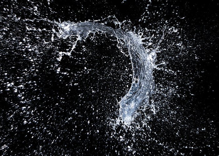 Spray Greeting Card featuring the photograph Water Explosion #1 by Vasko